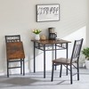 Dining Assemble Metal& Wood Seat Modern Style for Dining Room Decor Folding Retro Chair - 2 of 4