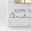 18.7" Lit 'Sleeps 'til Christmas' Wood Countdown Sign Cream - Wondershop™ - 4 of 4