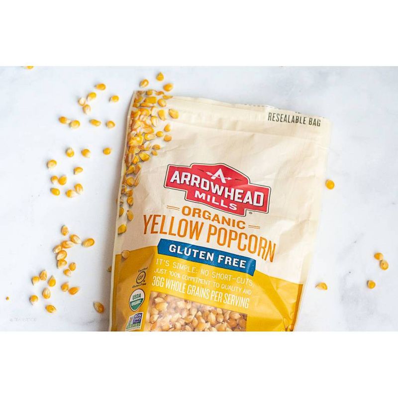 Arrowhead Mills Organic Yellow Popcorn - 28oz/6pk, 3 of 5