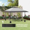 Resenkos Backyard Garden Canopy, Camping Canopy Screen Tent,13' x 13' Pop Up Canopy Tent with Wheeled Carry Bag and 4 Sand Bags, Navy - 2 of 4