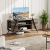 Industrial TV Stands, Wood Entertainment Center with Adjustable Open Shelves and U-Shaped Metal Legs - 3 of 4