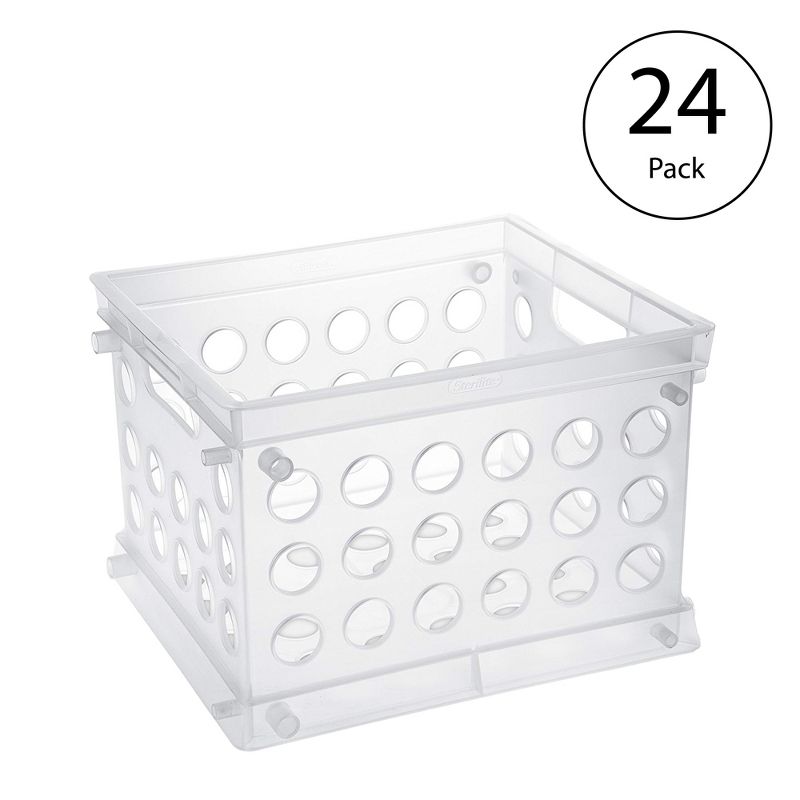 Sterilite Convenient Miniature Square Small Multi Functional Storage Solution Organizing Crate for Bedrooms, Offices, and Dorms, 2 of 5