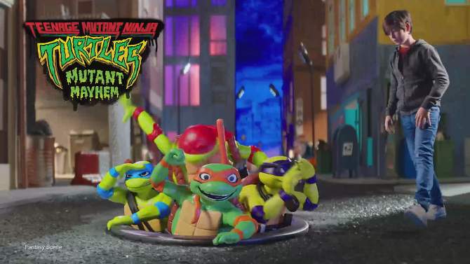 Teenage Mutant Ninja Turtles: Mutant Mayhem Battle Cycle with Raphael Action Figure Set - 2pk, 2 of 8, play video