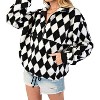 Women's Diamond Zip faux-shearling Pullover Jacket - Easel - 2 of 2