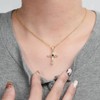 Clotth Cross Necklace for Women | Cubic Zirconia Dainty Cross Pendant Necklace | Stylish Minimalist Design Charm Choker for Birthday Anniversary - 2 of 4