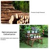 Artloge 3 Tier Freestanding Ladder Wood Plant Stand Step Flower Pot Shelf Large Bench Potted Storage Garden Display Shelf Outdoor Indoor - 4 of 4