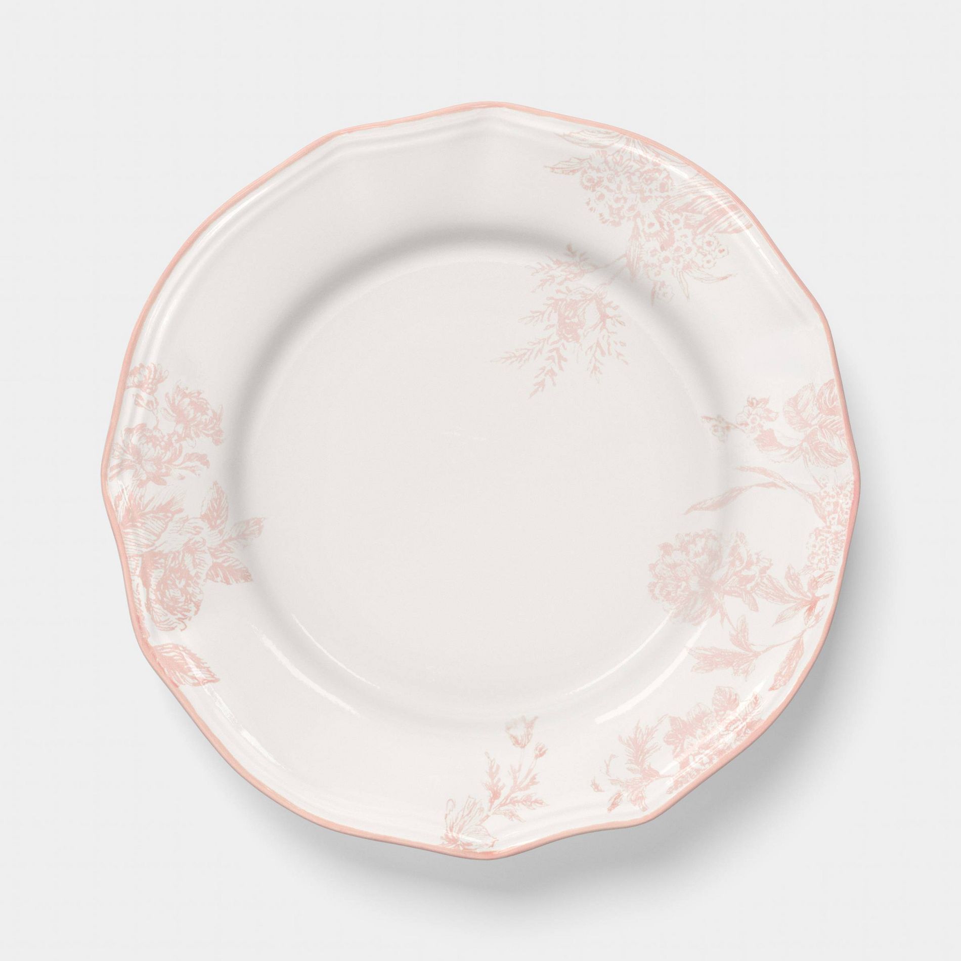 8.5" Stoneware Legacy Heirloom Salad Plate Pink Floral - Threshold™