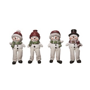 Transpac Resin Snowman Shelf sitter Figurine Set of 4 Christmas Home Decorations - 1 of 1