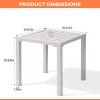 Pellebant Outdoor End Table Aluminum Square Patio Side Table - 2 of 4