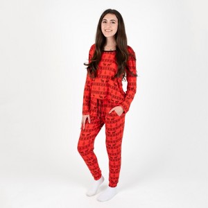 Leveret Womens Two Piece Bamboo Christmas Pajamas - 1 of 4