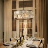 Rennnsan Uravelle 19"W 5-Light Drum Crystal Modern Glam Dimmable Chandelier in Black - 4 of 4