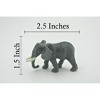 Collectible Wildlife Gifts | Elephant, African, Bull, High Quality, Rubber Animal, Hand Painted, Realistic Toy Model, Gift,   2 1/2"   CH614 BB167 - 3 of 4
