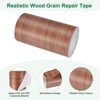 Unique Bargains Self Adhesive Wood Grain Design Durable Easy to Apply Repair Tape - 2 of 4
