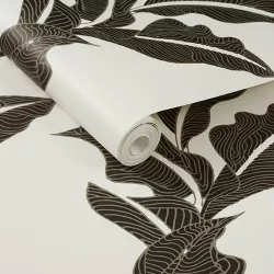 Botanical Leaf Peel and Stick Wallpaper Black/White - Opalhouse™ designed with Jungalow™