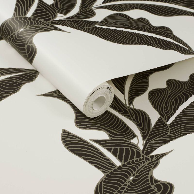 Botanical Leaf Peel and Stick Wallpaper Black/White - Opalhouse&#8482; designed with Jungalow&#8482;, 1 of 7