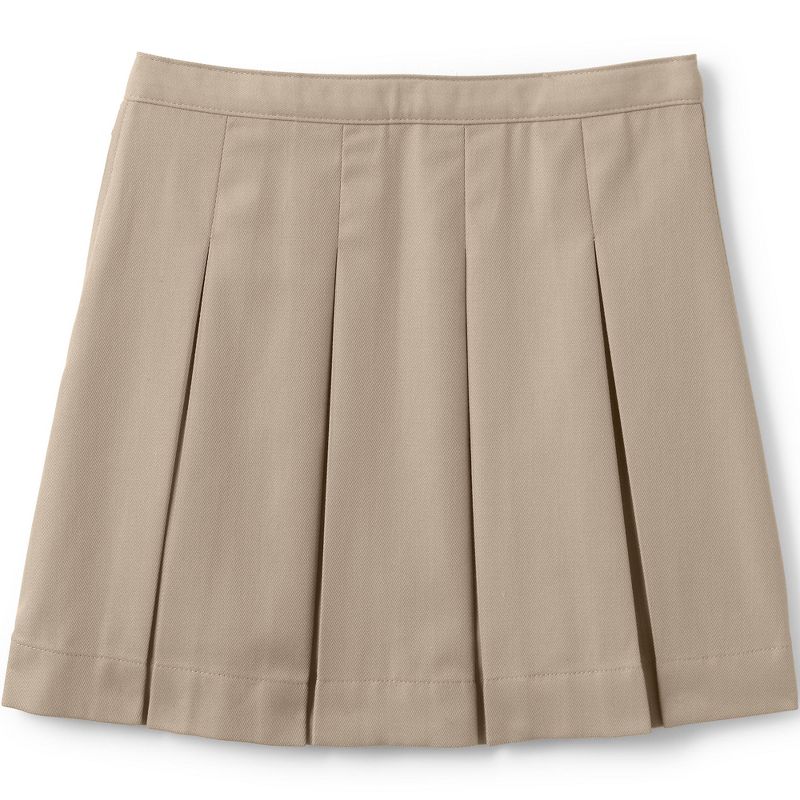 Lands' End Lands' End School Uniform Kids Poly-Cotton Box Pleat Skirt Top of Knee, 2 of 6