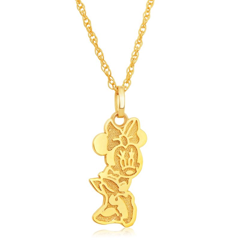 Disney Minnie Mouse Womens 10KT Yellow Gold Pendant Necklace, 18'', 1 of 5