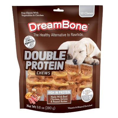 DreamBone Double Protein with Peanut Butter Kabobs Chews Dog Treats - 9.8oz