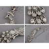 Alilang Gold Tone Peacock Pendant Necklace with Blue and Green Crystal Rhinestones - 3 of 4