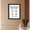 HomeRoots Bathroom Guide Black Framed Print Bathroom Wall Art - 2 of 3