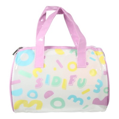 Unique Bargains Cylinder Cosmetic Bag Purple 1 Pc
