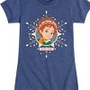 Girls' - Fancy Nancy - Christmas Joyeux Noel Fitted Short Sleeve Graphic T-Shirt - 2 of 4