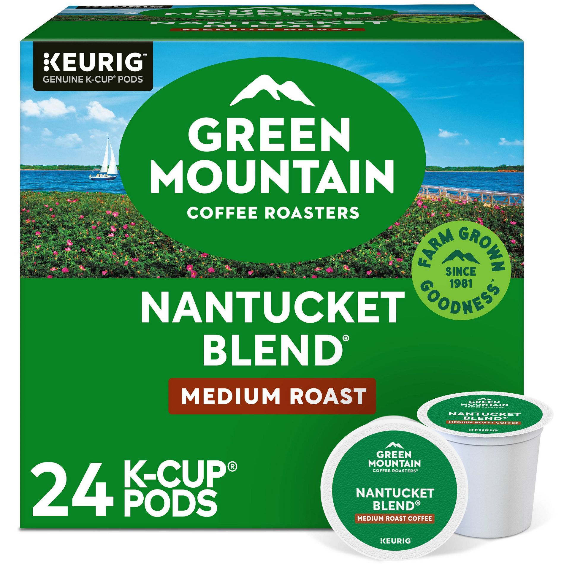 Green Mountain Coffee Nantucket Blend Keurig K-Cup Coffee Pods - Medium Roast - 24ct