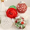 25 Pcs Christmas Tree Ornament Balls, 2.4" Clear Shatterproof Plastic Christmas Decoration Balls, PET Painted for Christmas Tree, Party, Wedding - 3 of 4