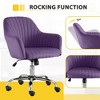 CENGHU Modern Velvet Accent Chair, Home Office Chair with Adjustable Height and Adjustable Casters, for Small Living Spaces, Office, Bedroom - 3 of 4