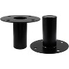 Paaaawaters Hordion 2 pcs Speaker Stand Top Bracket, 107 * 80mm/4.21 * 3.15 Inch Metal Speaker Mounts Hat, Black Studio Speaker Mount for Stand Pole - 4 of 4