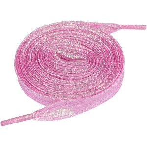 Allegra K Colorful Glitter Sparkling Shiny Flat Sneakers Shoe Laces - 1 of 4