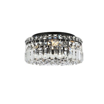 Elegant Lighting Maxime 12 inch black flush mount