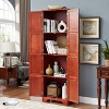 ORRD 72.4" Tall Storage Cabinet with 8 Doors & 4 Shelves, Freestanding Bookshelf for Living Room, Kitchen, Office, Large Storage Organizer - 4 of 4