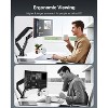 Dual Monitor Stand for 13 to 35 inch Monitors, Adjustable Height with USB, VESA Bracket, Clamp/Grommet Base, Supports up to 26.4lbs per Arm. - 2 of 4