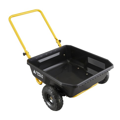 Gorilla Carts Gcr-4 Poly Yard Cart Black : Target