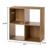 Racxily 4-Cube Storage Organizer Bookshelf -stylish Storage Organizer Book Case for Home Bedroom Office, Easy Assembly - 3 of 4