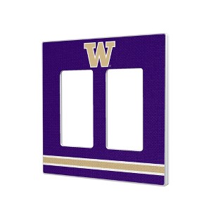 NCAA Big Ten Universities Stripe Hidden-Screw Light Switch Plate for Double Rocker - 1 of 4