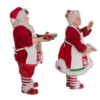 Festive Mr. and Mrs. Santa Claus Baking Figurines Set