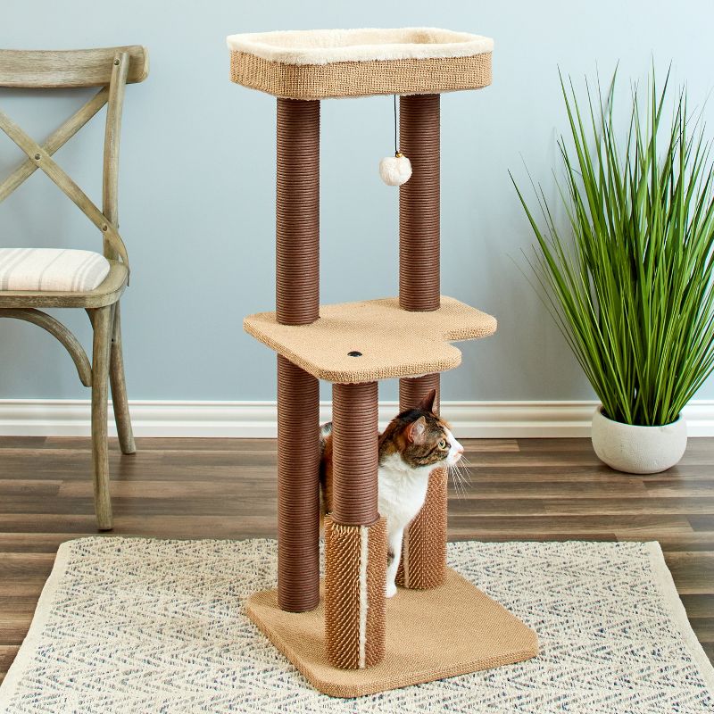 Two by Two Lansing - Beige Scratching Post Cat Furniture - 39.6 in. Tall, 2 of 16