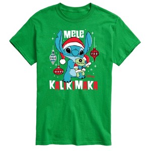 Men's - Lilo and Stitch - Mele Kalikimaka Short Sleeve Graphic T-Shirt - 1 of 4