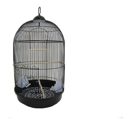YML A1564 Bar Spacing Round Bird Cage Black Small