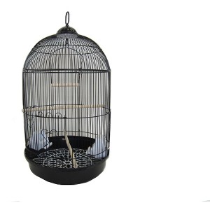 YML A1564 Bar Spacing Round Bird Cage Black Small - 1 of 1