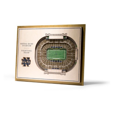 NCAA Notre Dame Fighting Irish 5-Layer StadiumViews 3D Wall Art