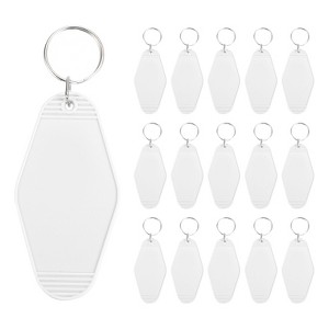 Unique Bargains Blank Vintage Motel Keychain for DIY Ornament Backpack Label 16 Pcs - 1 of 4