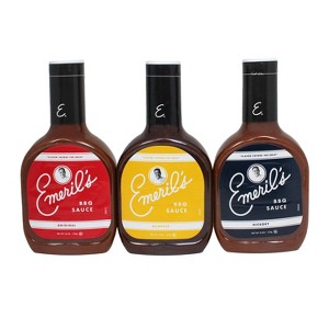 Emeril Lagasse Sauce 16oz BBQ Sauces Variety Pack Hickory, Memphis, and Original Sauce - 3 Pack Bottle BBQ Sauce Best for Chicken and Steak - 1 of 4