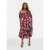 Rebdolls Women's Olivia Ruched A Line Midi Dress - 2 of 4