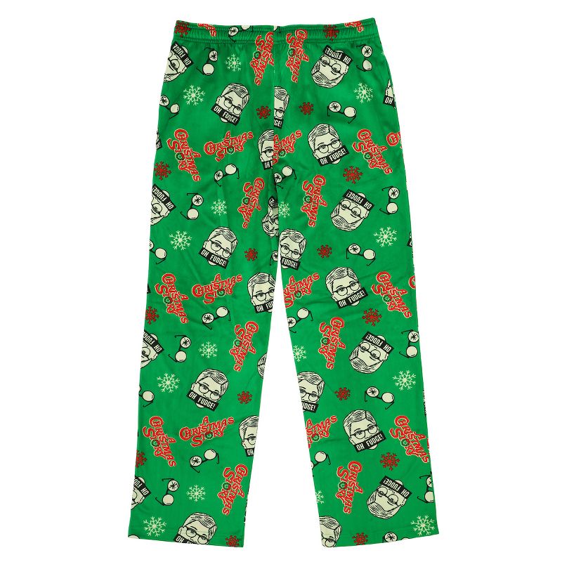 Men's Adult A Christmas Story Green Holiday Sleep Pants - Cozy Christmas Sleepwear, 2 of 4