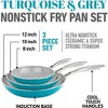 Gotham Steel Aqua Blue 3 Pack Nonstick Fry Pan Set - 8'' 10'' and 12'' - 3 of 4