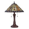 Chloe Lighting Godwine Tiffany-style 2 Light Geometric Table Lamp 16" Shade - 3 of 3