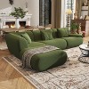 SYFERLORY 116.5" L-Shaped Modular Sectional Sofa 3 Seater Oversized Sectional Sofa For Living Room，Green - 3 of 4